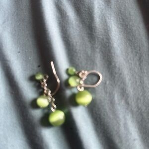 Elegant Green Dangle Earrings